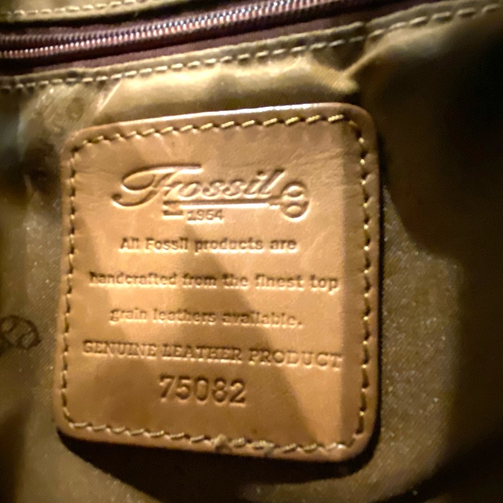 Fossil Brown Leather Crossbody Bag/Purse - Picture 4 of 15